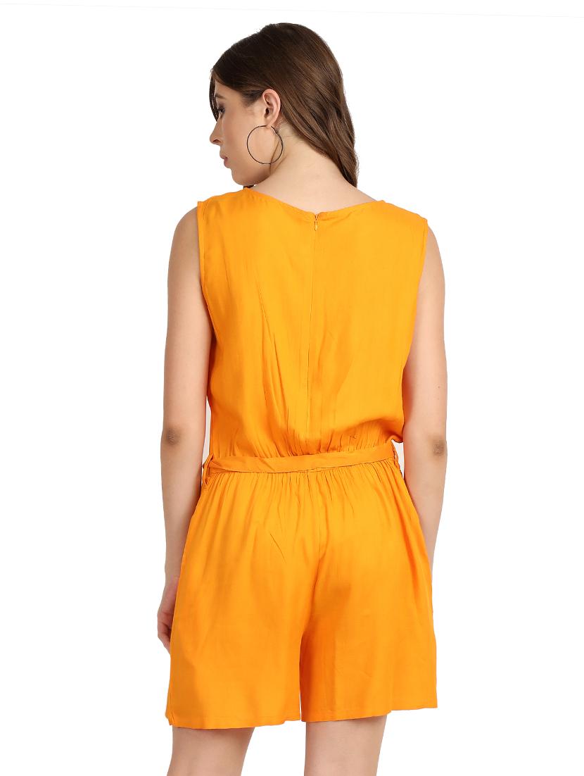 keyhole neck solid romper - 17090072 - Zoom Image - 3