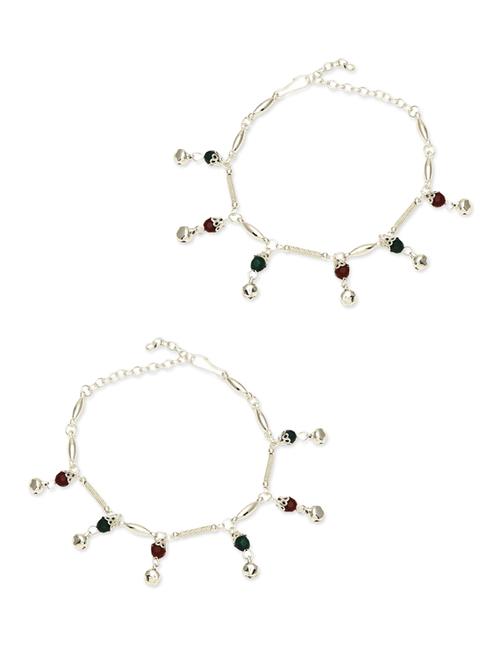 silver metal anklet - 17090521 - Standard Image - 1