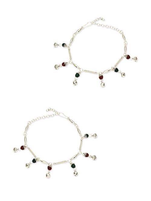 black silver metal anklet - 17090525 - Very Small Image - 1