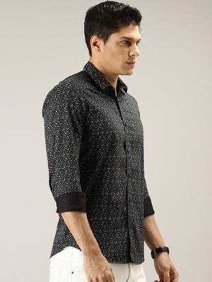 black printed casual shirt - 17090612 - Standard Image - 2