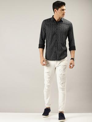 black printed casual shirt - 17090612 - Standard Image - 4