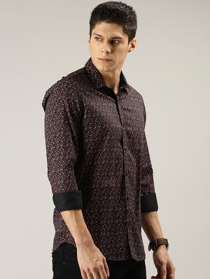 red printed casual shirt - 17090614 - Standard Image - 2