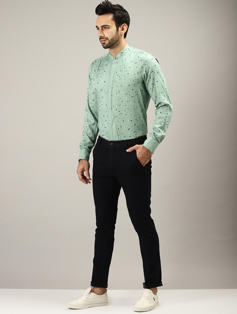 green printed casual shirt - 17090621 - Zoom Image - 4