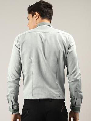 green self design casual shirt - 17090637 - Standard Image - 3