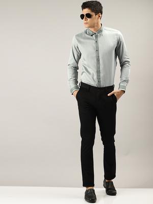 green self design casual shirt - 17090637 - Standard Image - 4