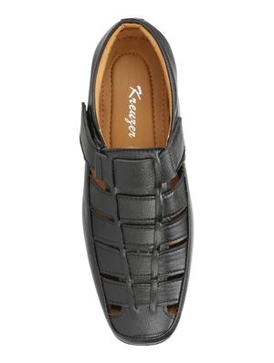 black slip on sandals - 17090799 - Standard Image - 4