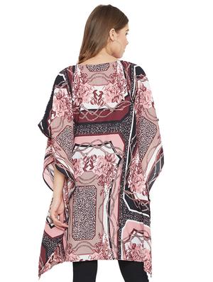 pink printed kaftan - 17091028 - Standard Image - 3