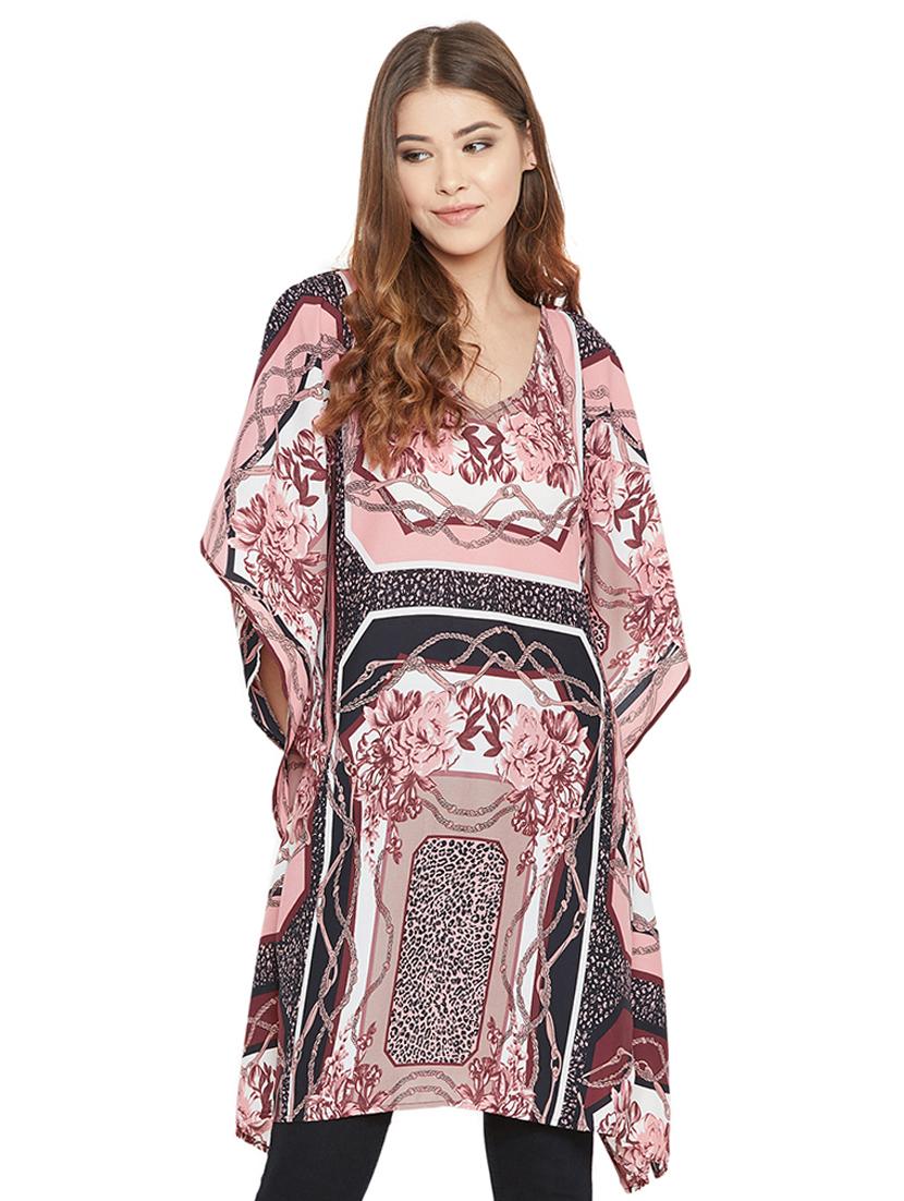 pink printed kaftan - 17091028 - Zoom Image - 1