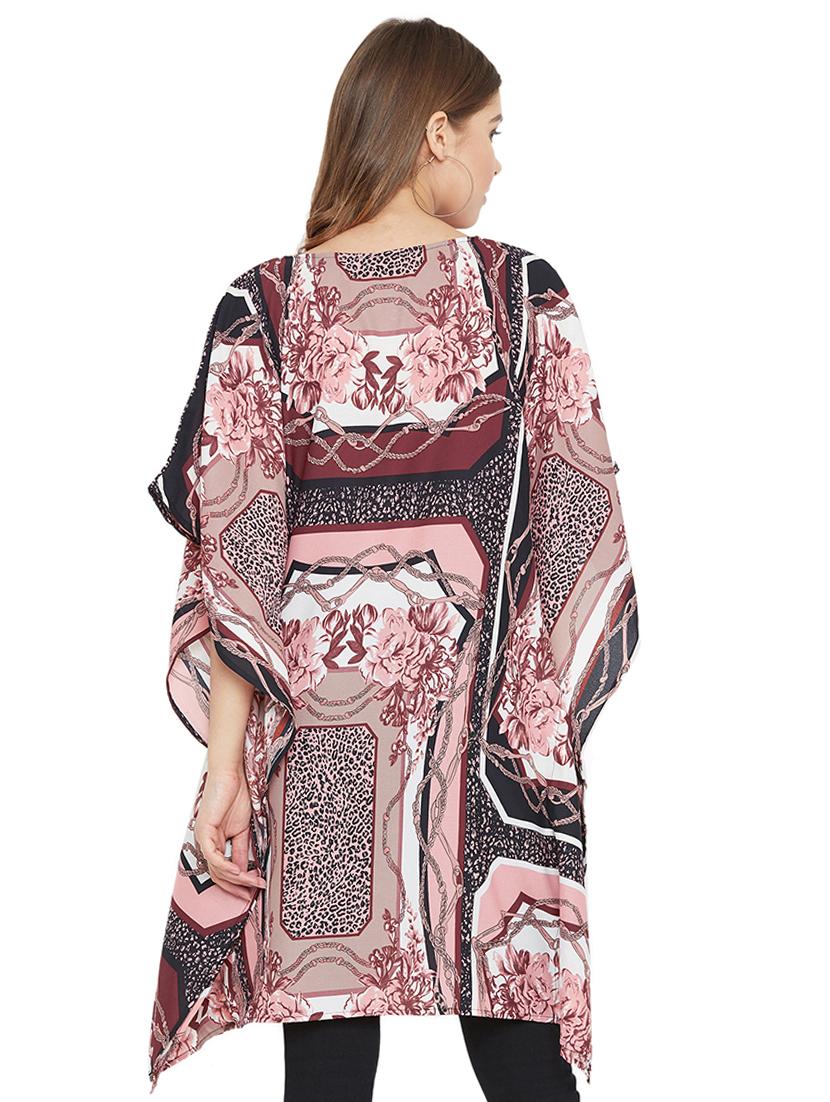 pink printed kaftan - 17091028 - Zoom Image - 3