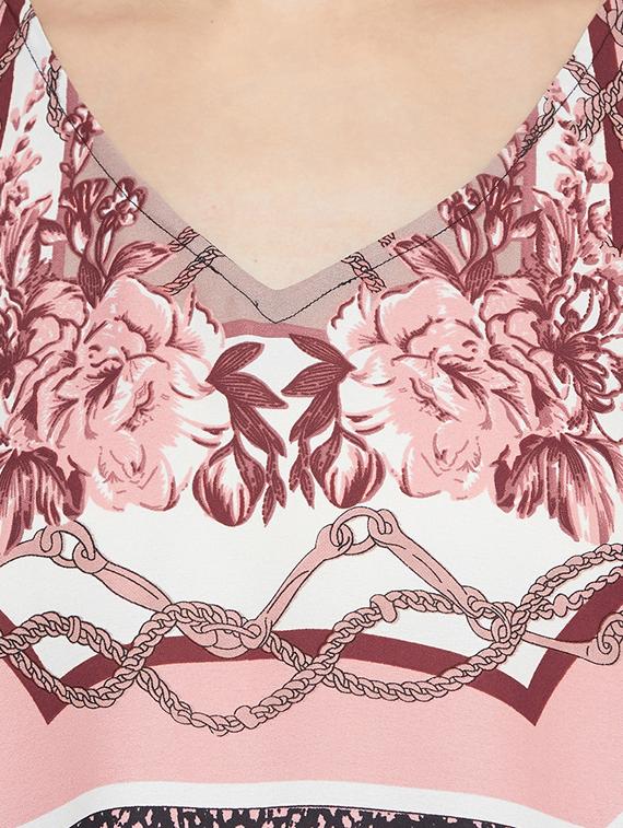 pink printed kaftan - 17091028 - Zoom Image - 5