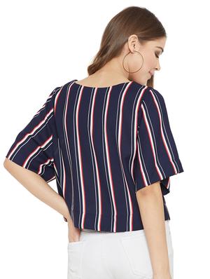 boxy striped top - 17091033 - Standard Image - 3