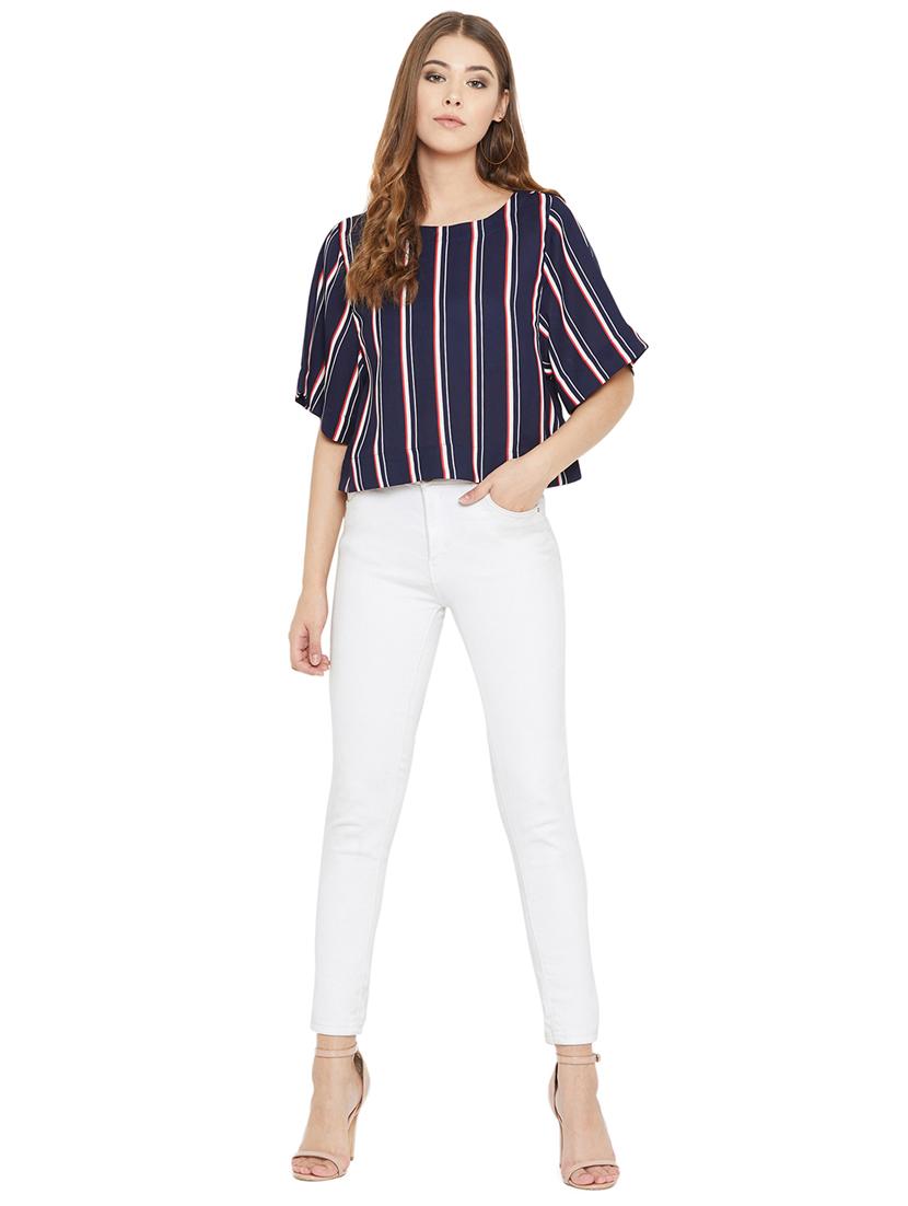 boxy striped top - 17091033 - Zoom Image - 4