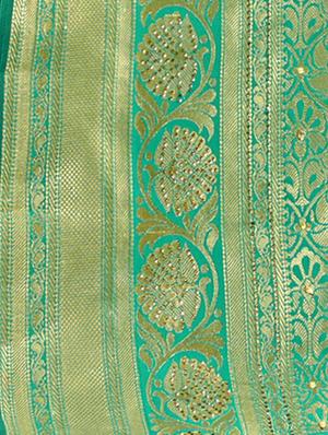 self design woven saree with blouse - 17091115 - Standard Image - 2