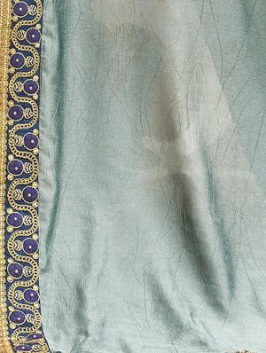 embroidered half and half saree with blouse - 17091260 - Standard Image - 2