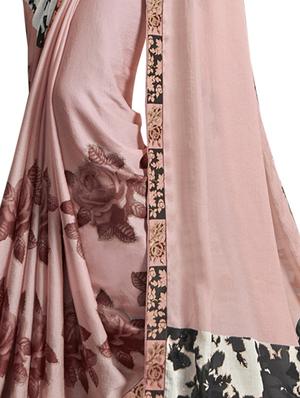 floral printed saree with blouse - 17091436 - Standard Image - 2