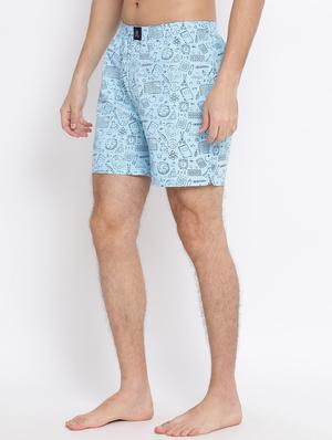 blue printed boxer - 17091552 - Standard Image - 2