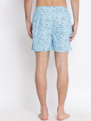 blue printed boxer - 17091552 - Standard Image - 3
