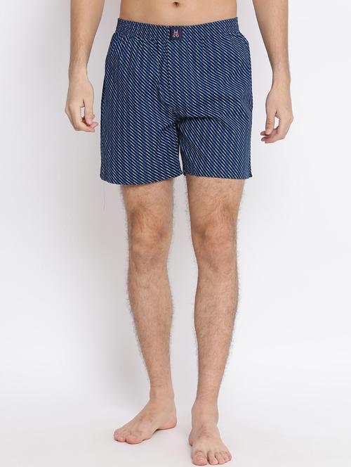 navy blue striped boxer - 17091561 - Standard Image - 1