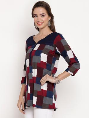 printed a-line kurti - 17091622 - Standard Image - 2