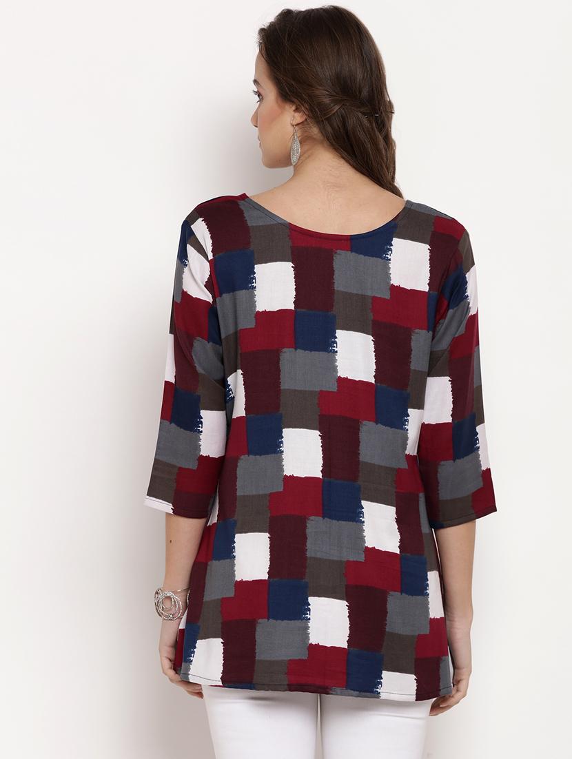 printed a-line kurti - 17091622 - Zoom Image - 3
