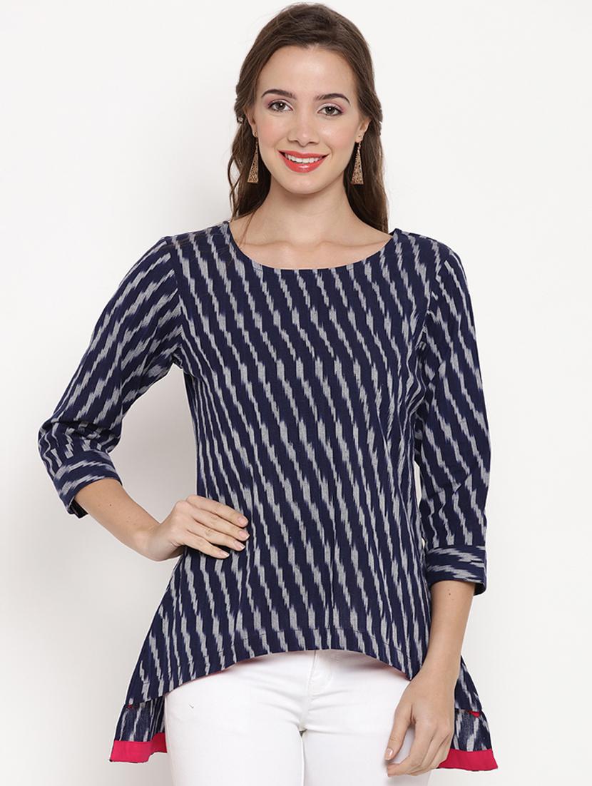 printed high-low kurti - 17091623 - Zoom Image - 1