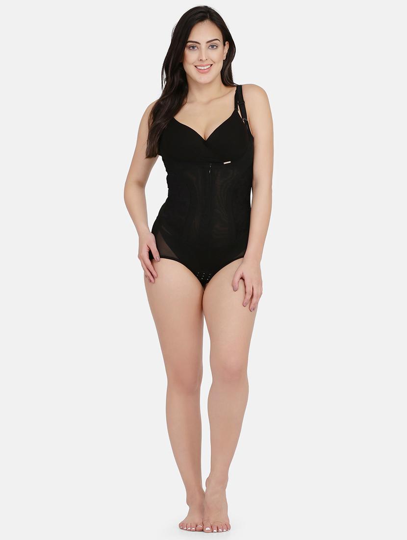 black nylon body suit shapewear - 17091954 - Zoom Image - 4