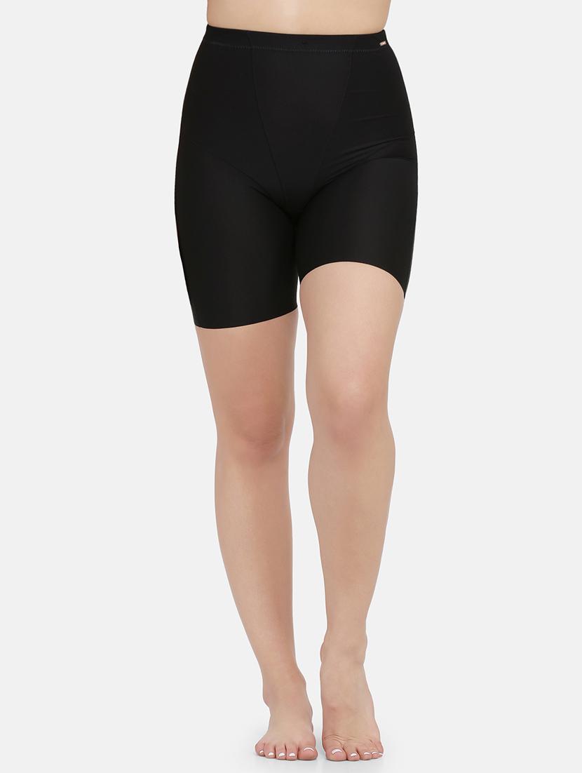 black nylon shaper thighs shapewear - 17091956 - Zoom Image - 1