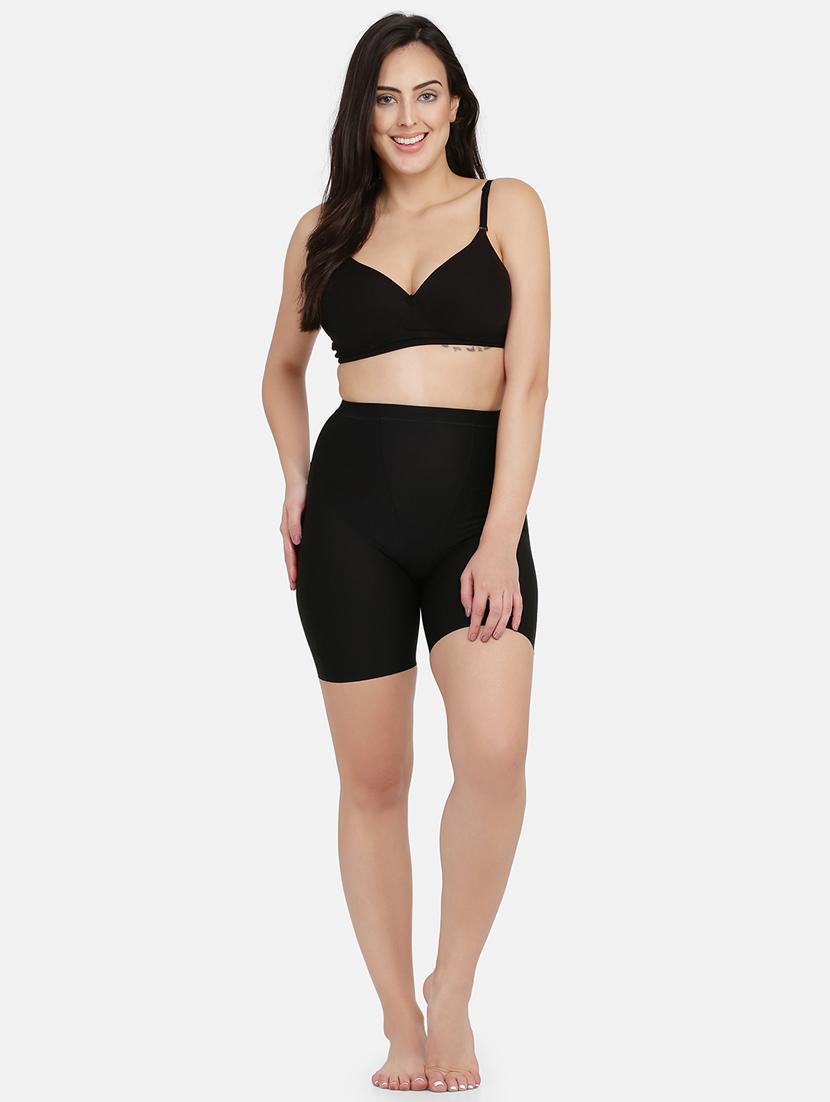black nylon shaper thighs shapewear - 17091956 - Zoom Image - 4