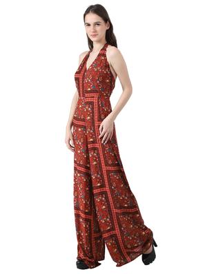 tie front floral jumpsuit - 17091968 - Standard Image - 2