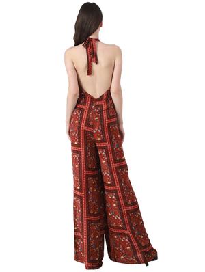 tie front floral jumpsuit - 17091968 - Standard Image - 3