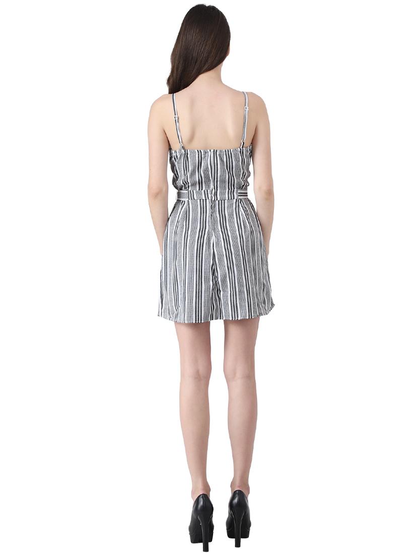 cami neck tie front romper - 17091972 - Zoom Image - 3