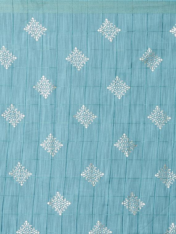 pastel printed saree with blouse - 17091979 - Zoom Image - 4