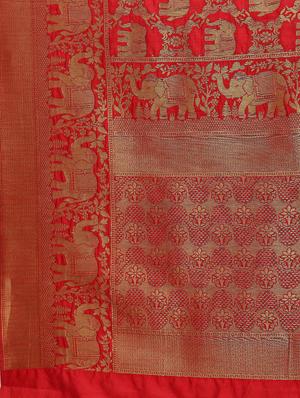 self design banarasi saree with blouse - 17092017 - Standard Image - 5