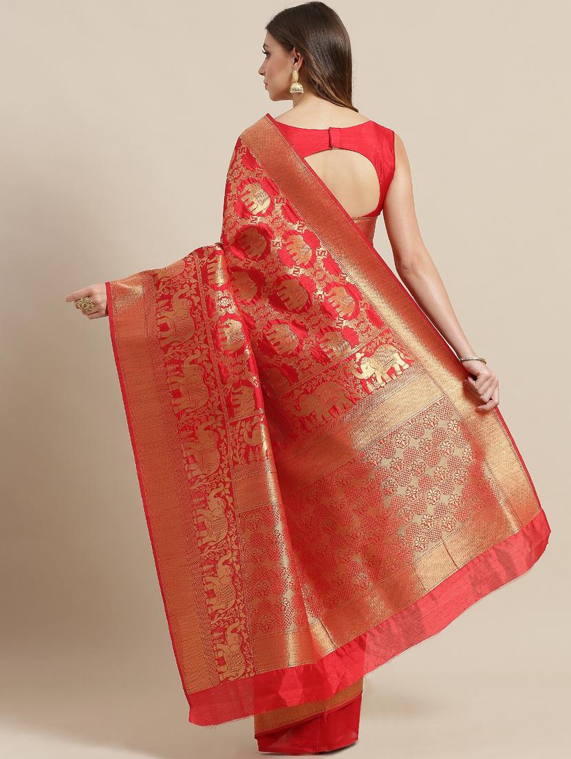 self design banarasi saree with blouse - 17092017 - Zoom Image - 2