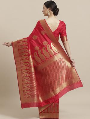 self design banarasi saree with blouse - 17092018 - Standard Image - 2