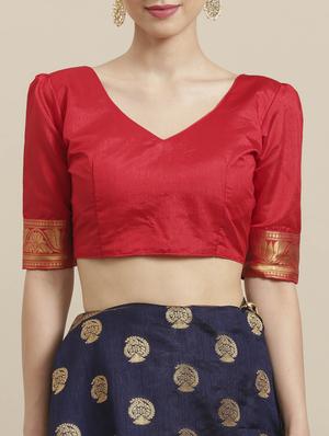 paisley woven saree with blouse - 17092019 - Standard Image - 4