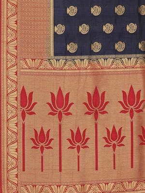 paisley woven saree with blouse - 17092019 - Standard Image - 5