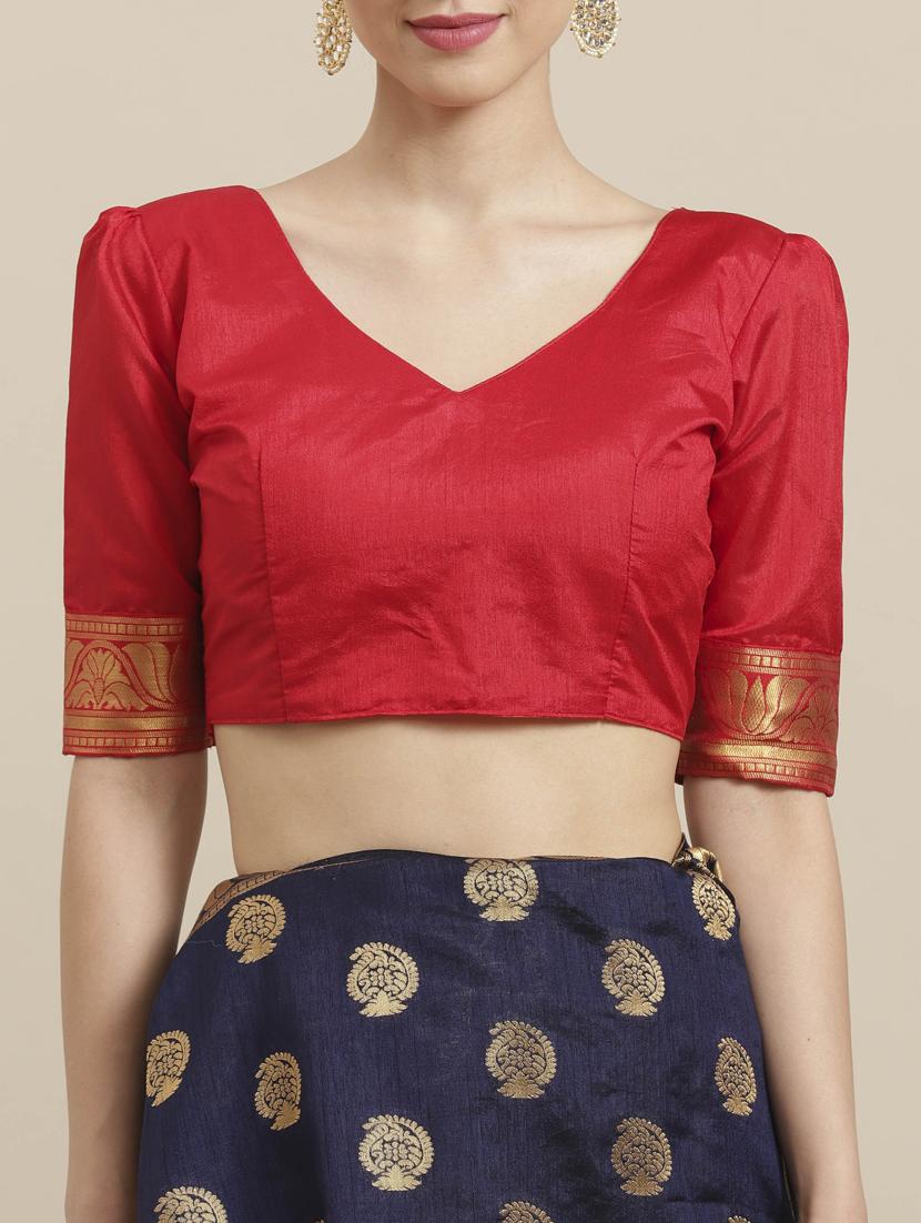 paisley woven saree with blouse - 17092019 - Zoom Image - 4