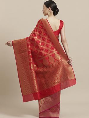 self design banarsi saree with blouse - 17092020 - Standard Image - 2