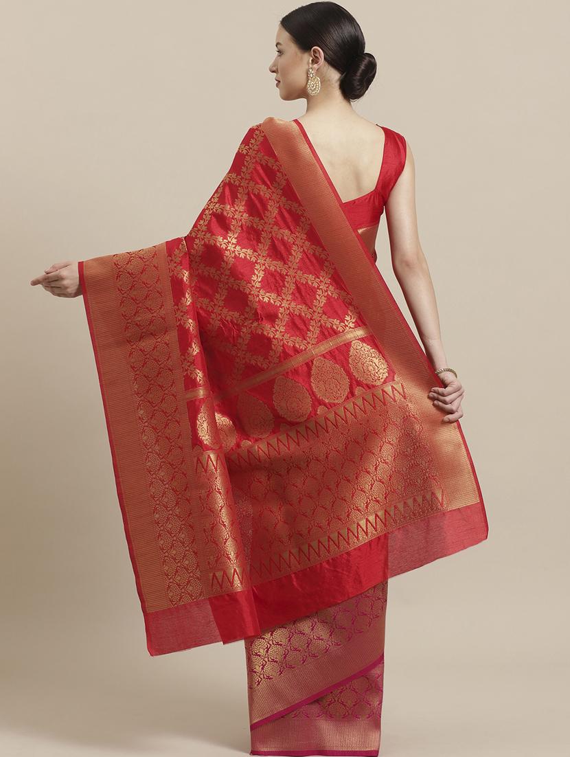self design banarsi saree with blouse - 17092020 - Zoom Image - 2