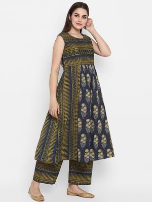 printed flared kurta - 17092114 - Standard Image - 2