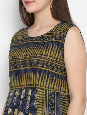 printed flared kurta - 17092114 - Standard Image - 4