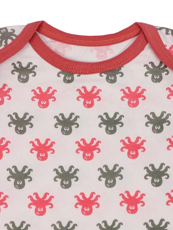 red cotton rompers onesies and romper - 17092133 - Zoom Image - 3