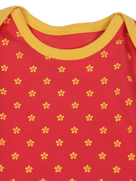 red cotton romper - 17092134 - Zoom Image - 3
