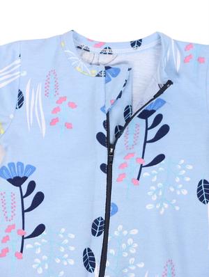 light blue cotton romper - 17092139 - Standard Image - 3