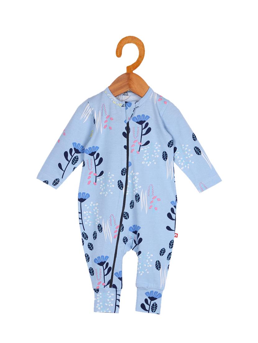 light blue cotton romper - 17092139 - Zoom Image - 1