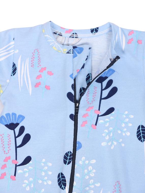 light blue cotton romper - 17092139 - Zoom Image - 3