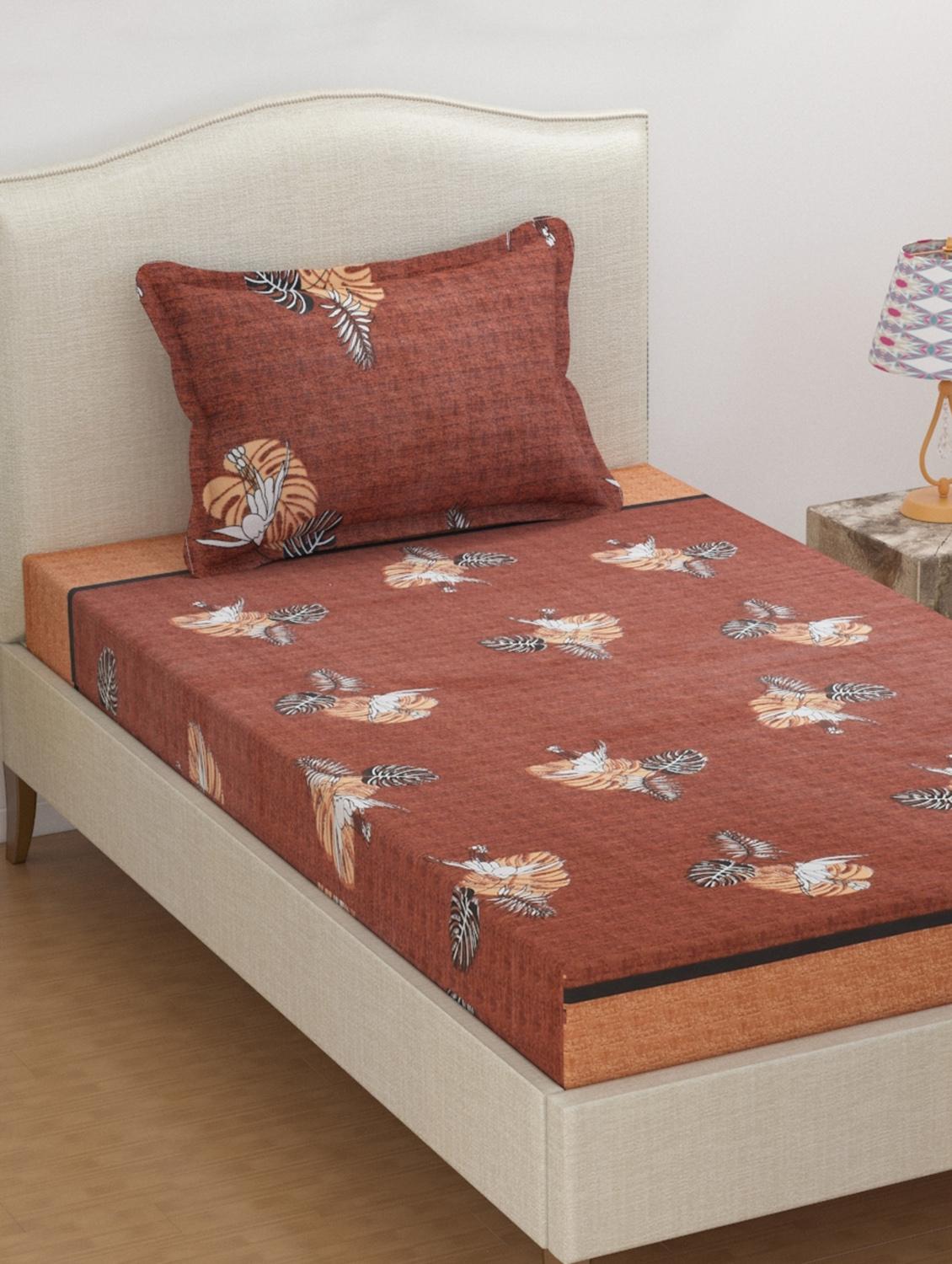 cotton 1 single bedsheets with 1 pillow cover - 17092238 - Zoom Image - 1
