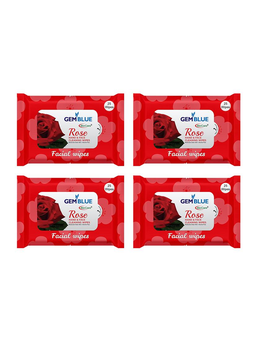 gemblue biocare rose facial wipes pack of 4 - 17092380 - Zoom Image - 1