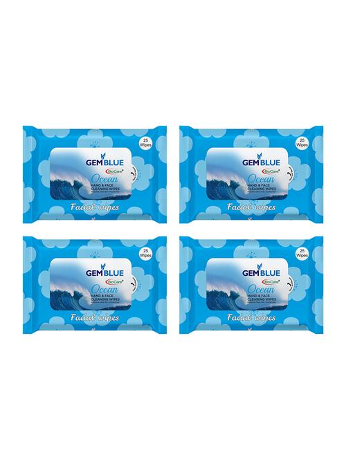 gemblue biocare ocean facial wipes pack of 4 - 17092381 - Standard Image - 1